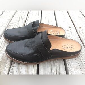 Taos Royal Mule Black Leather Slip On Shoe Size 9 Woman’s